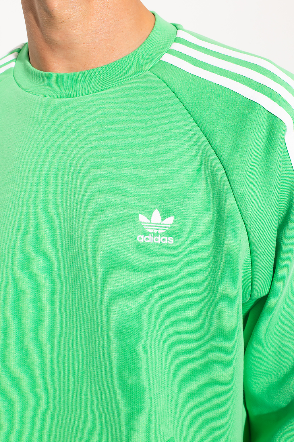 Adidas originals mint outlet three stripe sweatshirt